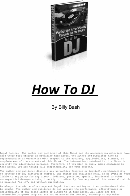 Product picture How To DJ